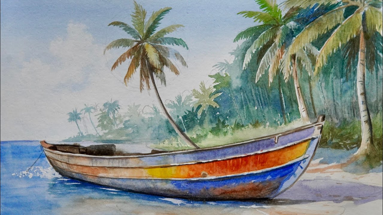 Seaside serenity | How to paint with watercolour