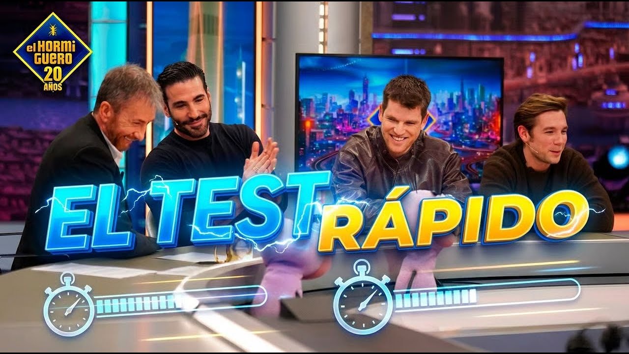 Carlos Cuevas, Miguel Bernardeau y M.A Silvestre se la juegan en el test rápido - El Hormiguero