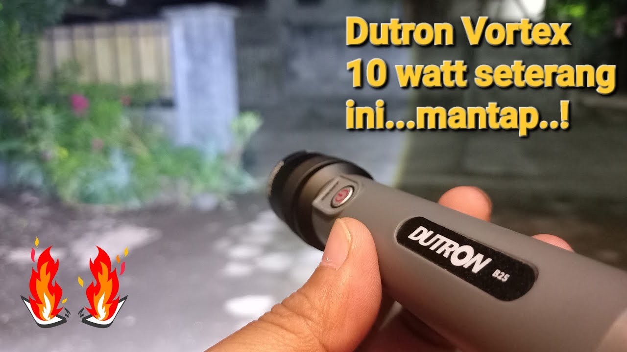 Dutron Vortec Senter tangan|| 10 watt sudah seterang ini..recomended