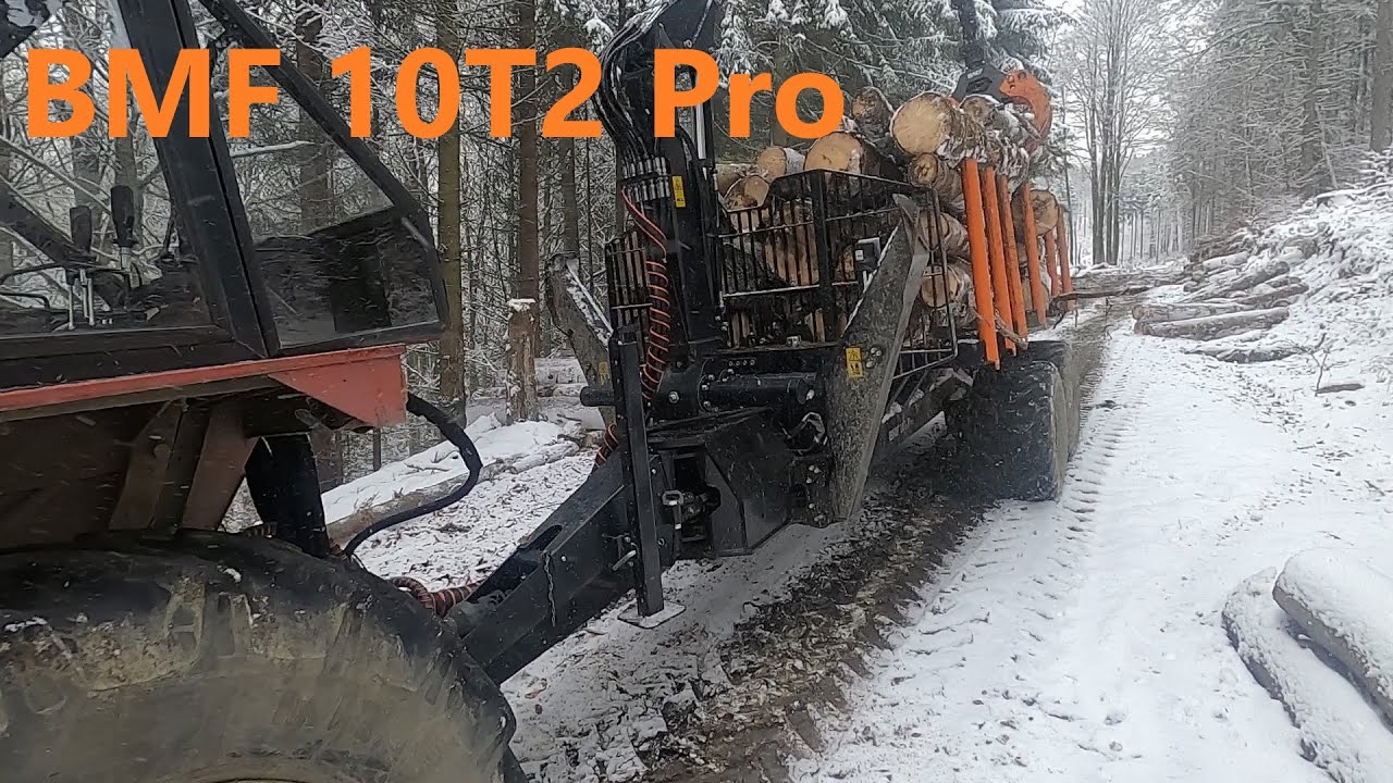 Przyczepa leśna BMF 10T2 Pro i Zetor 7245