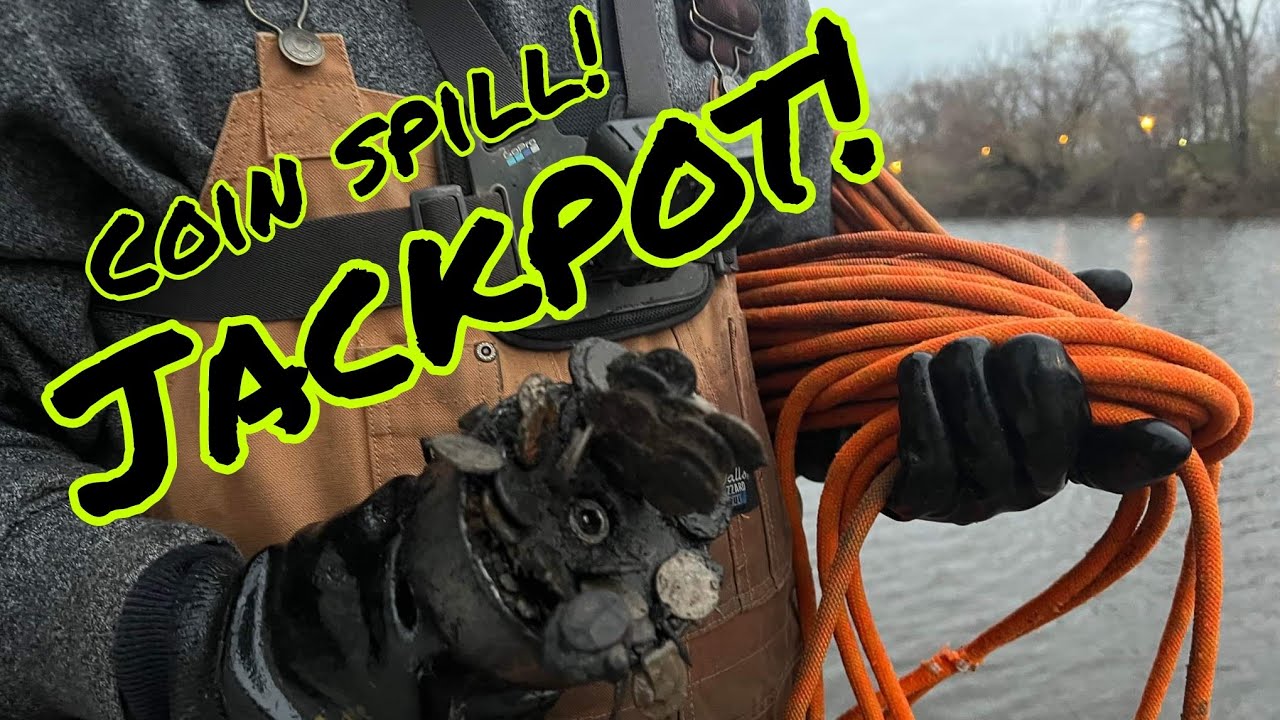 Magnet Fishing Jackpot! Coin Spill Discovered...