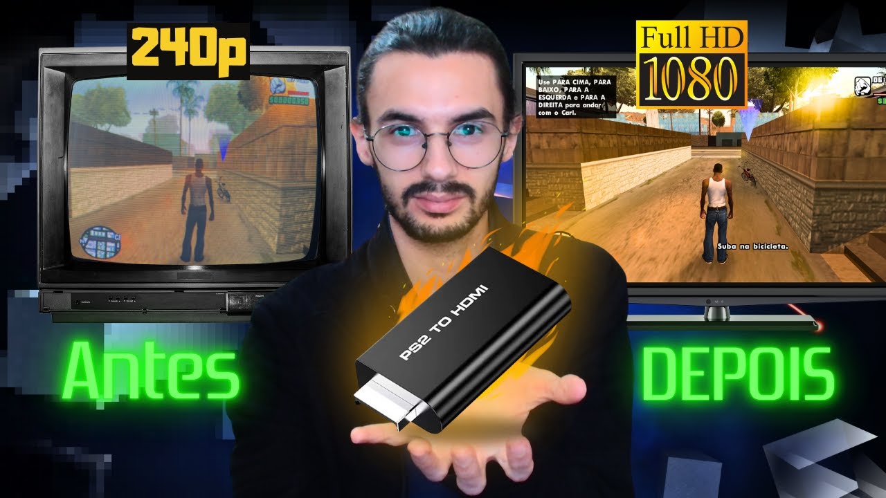 Como jogar Playstation 2 com imagem melhorada em TVs modernas com o 