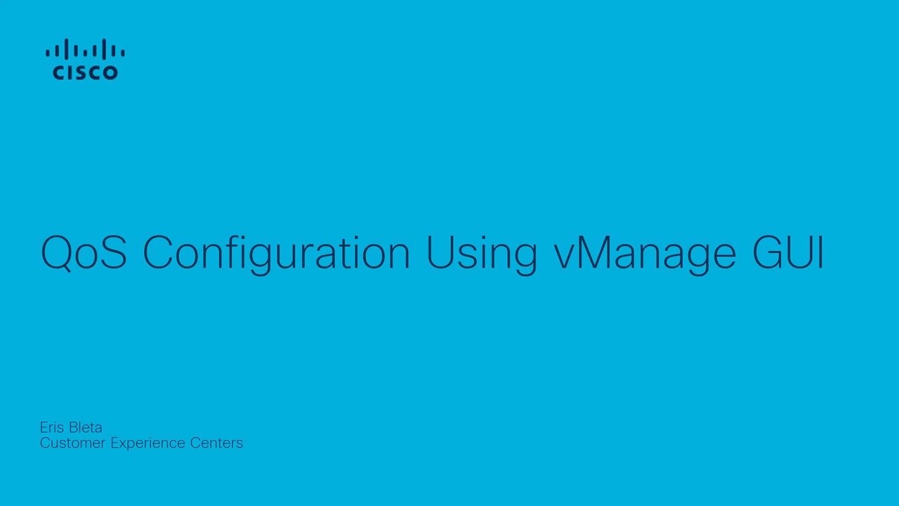 How to Configure QoS Using vManage GUI for Cisco SD-WAN | Guide
