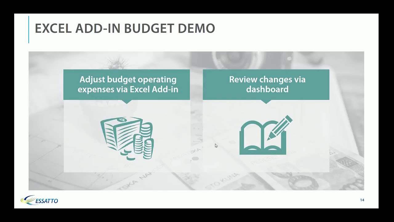 Essatto Business Intelligence Software Excel AddIn Demo