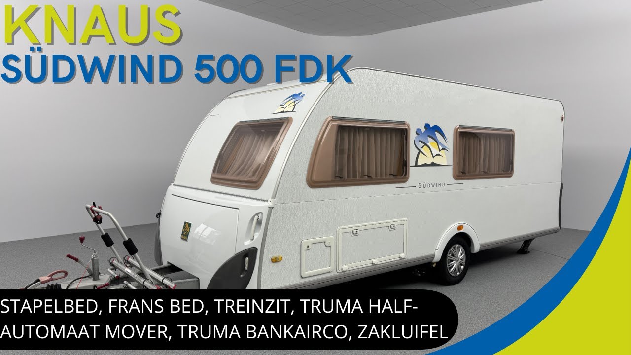 Knaus Südwind 500 FDK 2004 | STAPELBED BANKAIRCO MOVER ZAKLUIFEL FIETSENDRAGER GOEDE STAAT