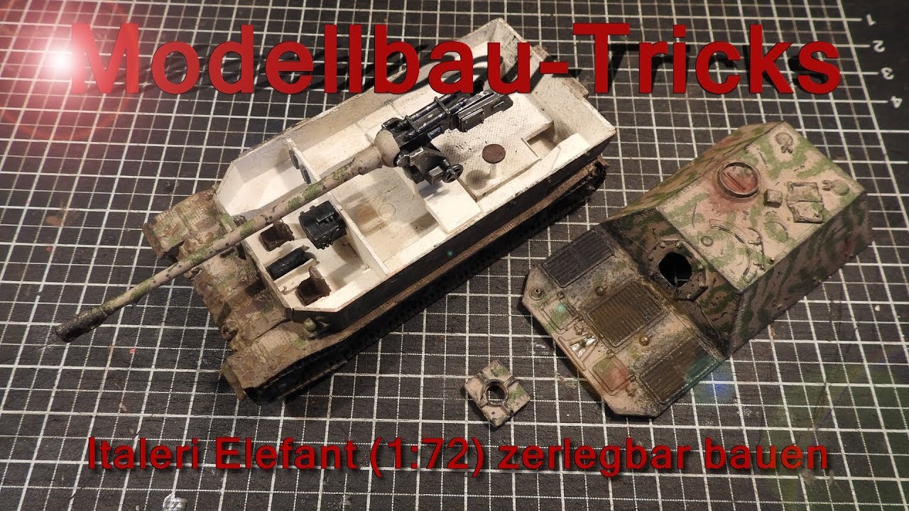 Italeri Elefant (1:72) zerlegbar bauen (weil Inneneinrichtung)