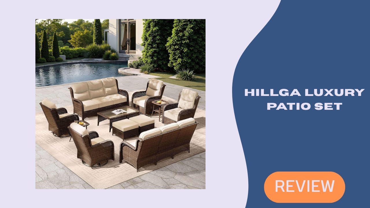 HILLGA Luxury Patio Set Review – Thick Cushions, Swivel Rockers & Premium Outdoor Comfort