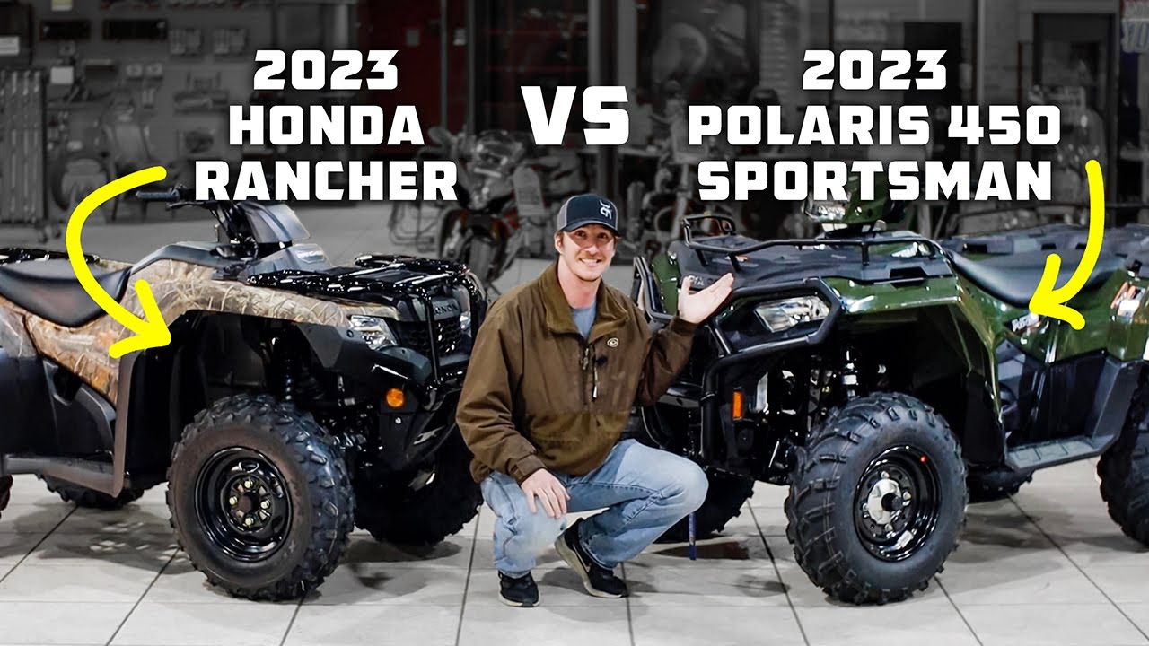 Comparing the 2023 Honda FourTrax Rancher and the Polaris Sportsman 450