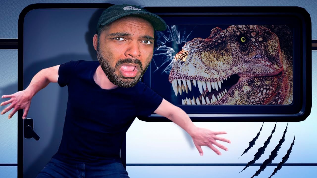 Ce DINOSAURE veut RENTRER dans ma MAION pour me MANGER !