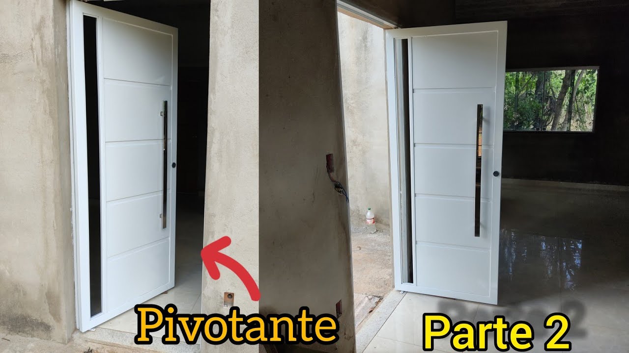 como fazer porta pivotante de ferro