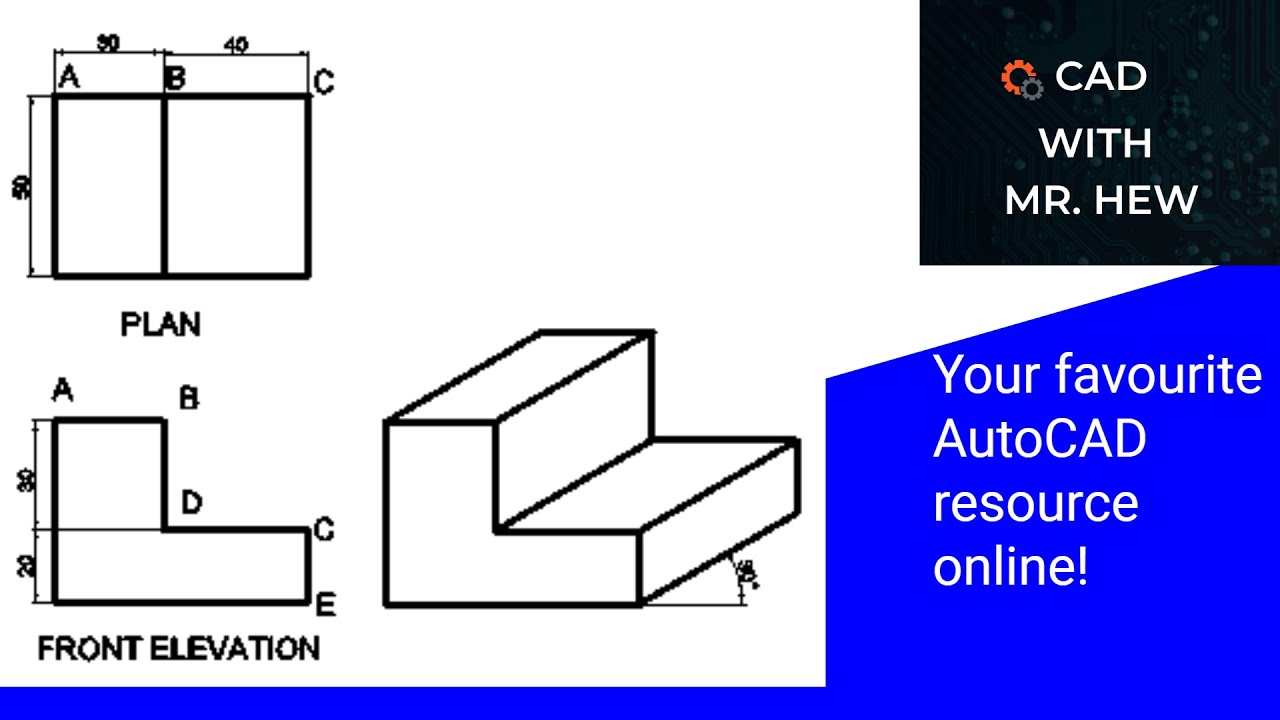 How to draw an oblique drawing