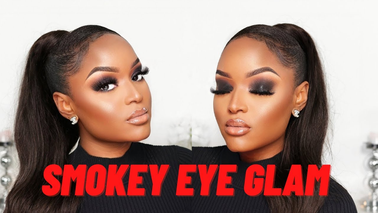 Black smokey eye tutorial for dark skin | soft glam