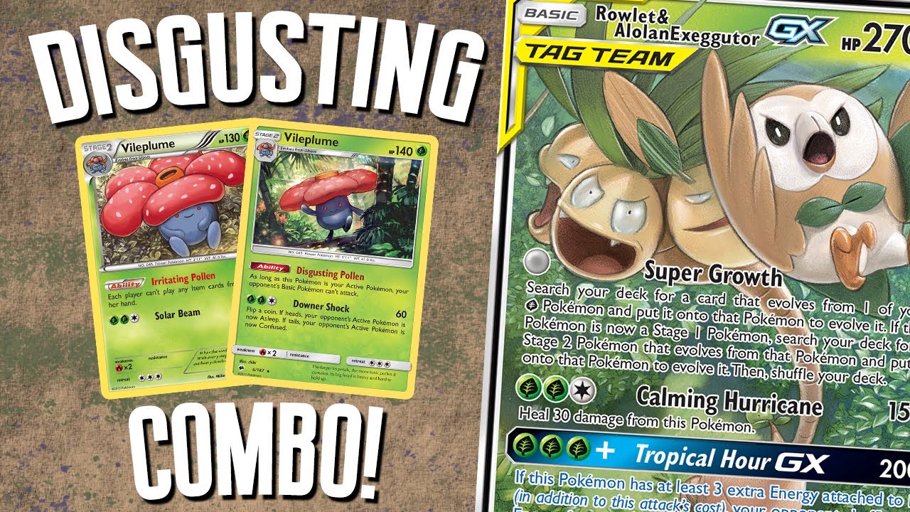 Vileplume with Rowlett & Alolan Exeggutor GX is Disgusting!