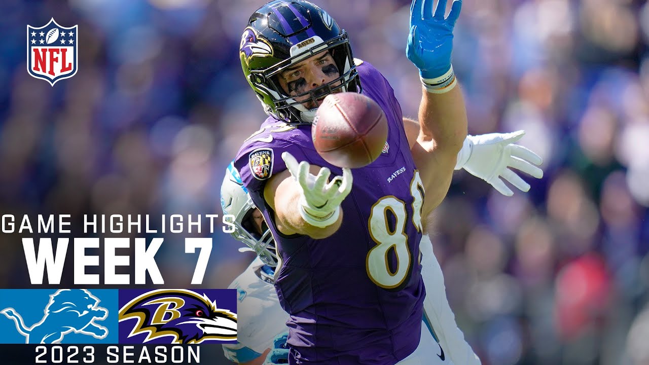 Detroit Lions vs. Baltimore Ravens Game Highlights | NFL 2023 Week 7