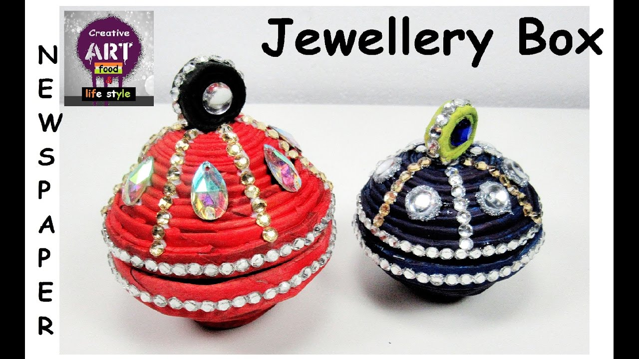 DIY jewellery box | coiled newspaper  | best out of waste