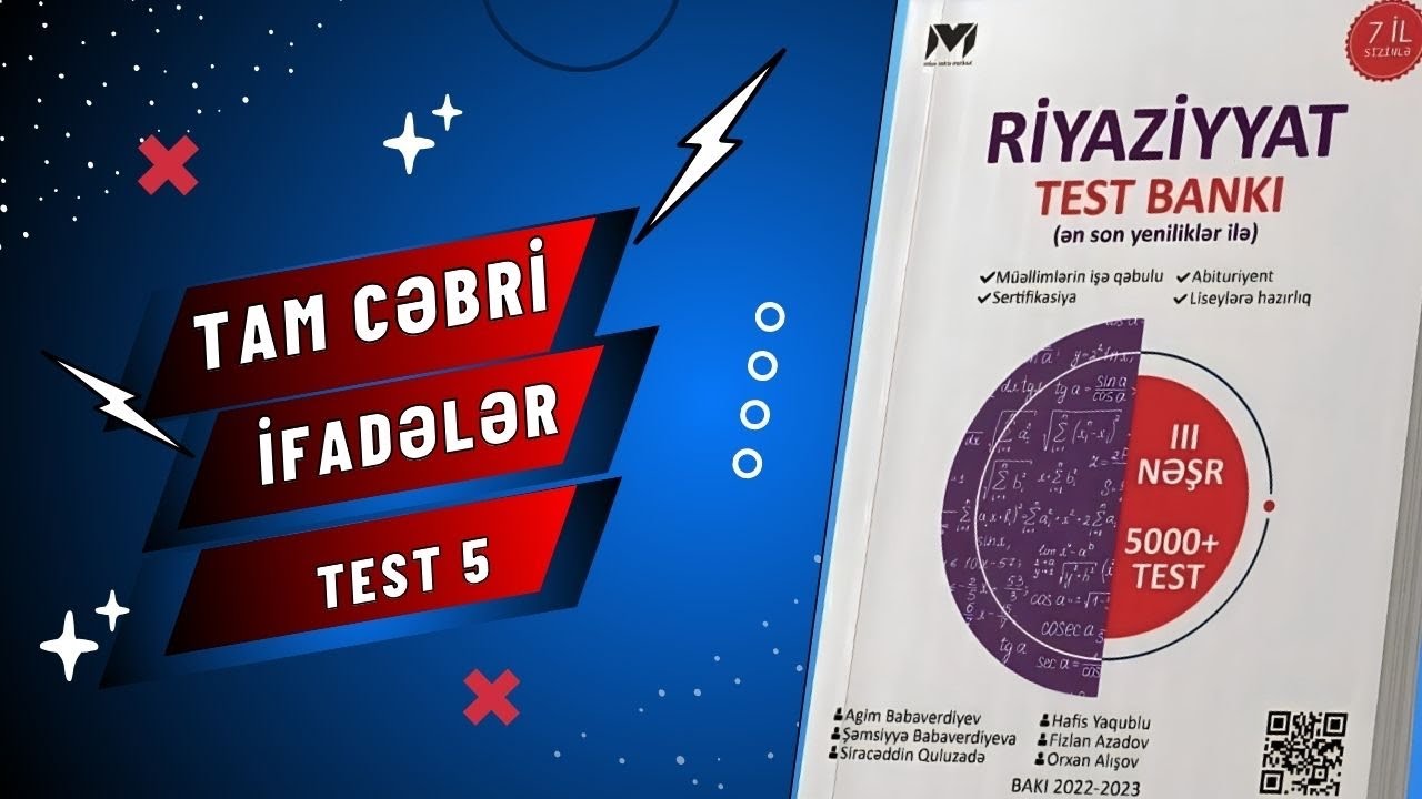 MHM .Tam Cəbri İfadələr. (Test 5)MİQ|Sertifikasiya