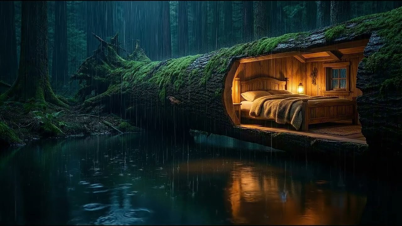 Gentle Rain in the Night Forest 🌧️ Relax, Unwind & Deep Sleep