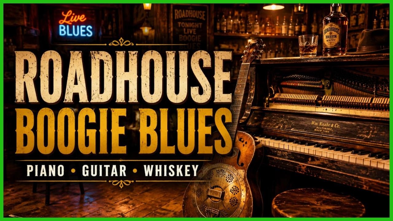 Roadhouse Boogie Blues | Barrelhouse Piano, Dirty Guitar & Whiskey Bar Vibes