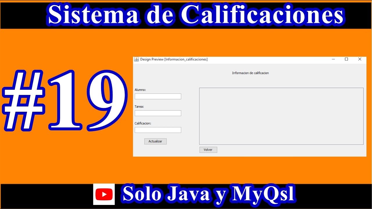 Sistema de Calificaciones en JAVA. PARTE 19 (Diseño de la Interfaz Información de Calificaciones)