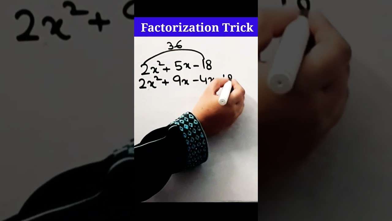 How to do factorization by middle term splitting #shorts