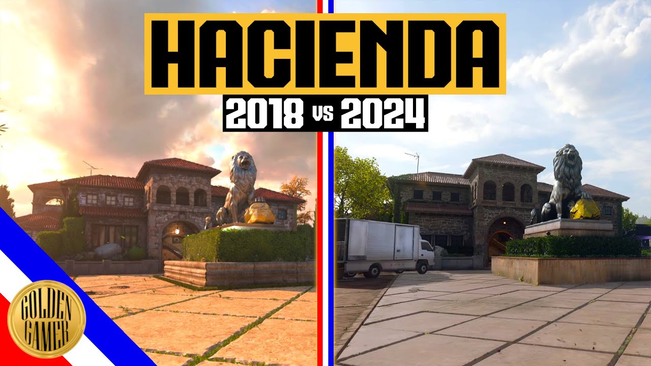 Hacienda Map Comparison - BO4 vs BO6 (2018 vs 2024)