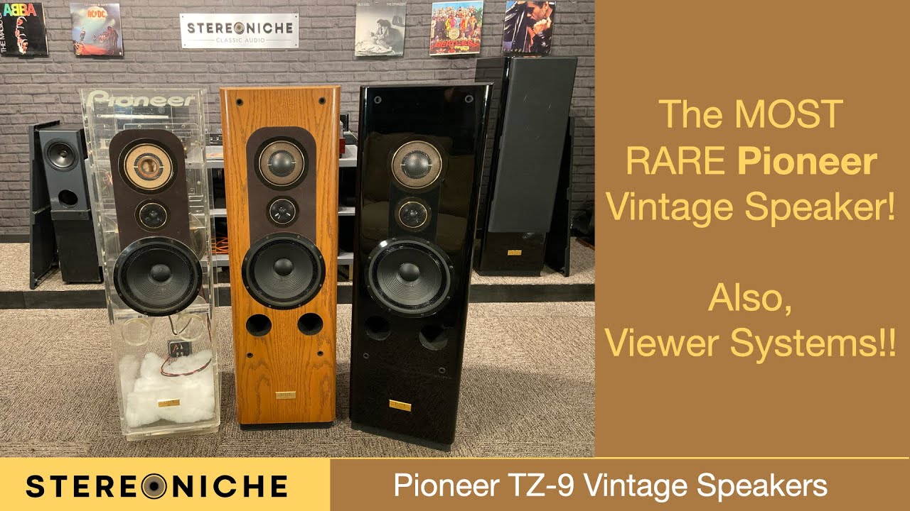 Super RARE! Vintage Pioneer TZ9 Acrylic Speaker and Viewer Systems