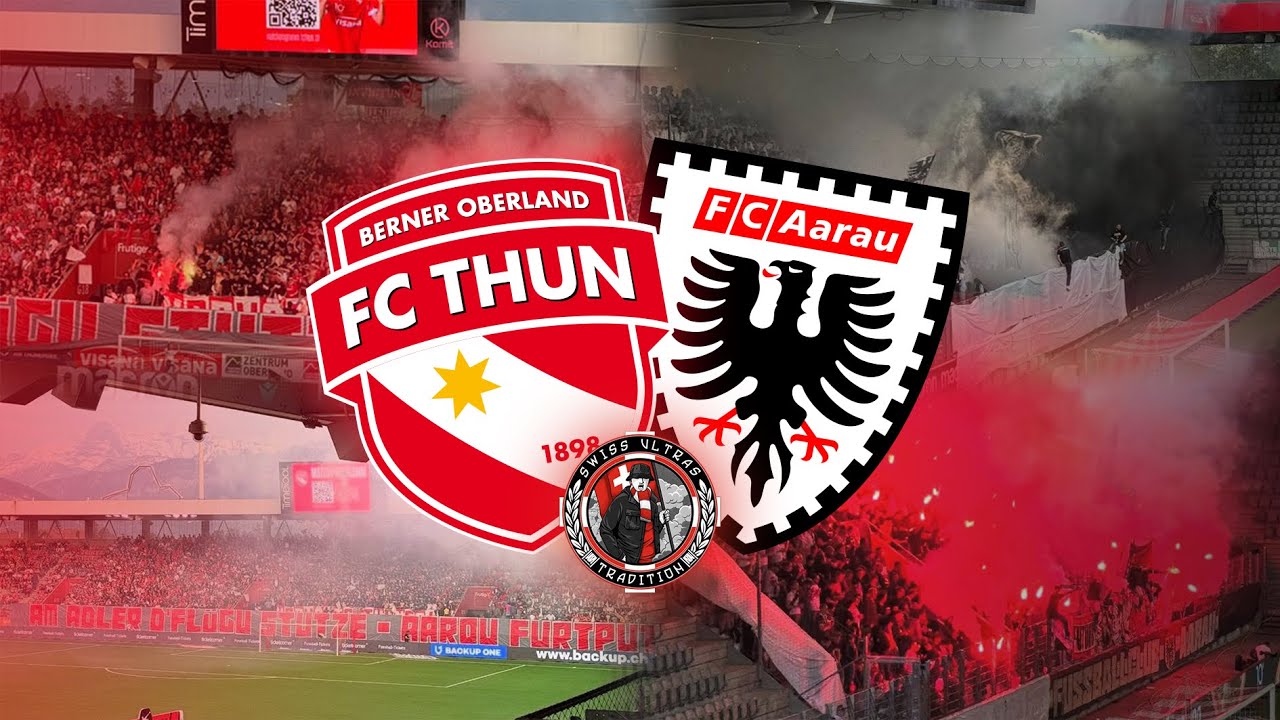 FC Thun 2:1 FC Aarau | 02.05.2025 | Choreo, Pyro, Atmosphere | Swiss.Ultras.Tradition