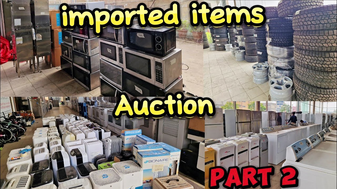 Grand Auction of imported items | Electronics | Tyres | Scrap | Machinery