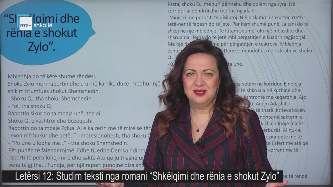 Letërsi 12 - Studim teksti nga romani 