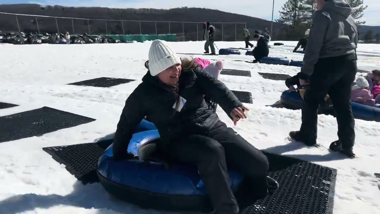 POV me going sledding with the tube and rapping ￼ at the same time