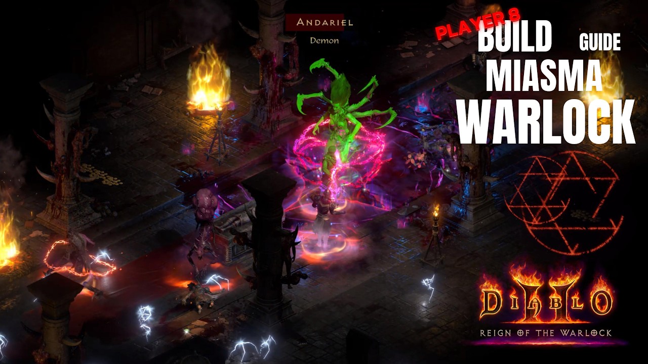 NEW MIASMA WARLOCK🔥SUPER AGGRO ON PLAYER 8 I BUILD GUIDE🦺D2:R-REIGN OF THE WARLOCK😈#d2r #s13 #miasma