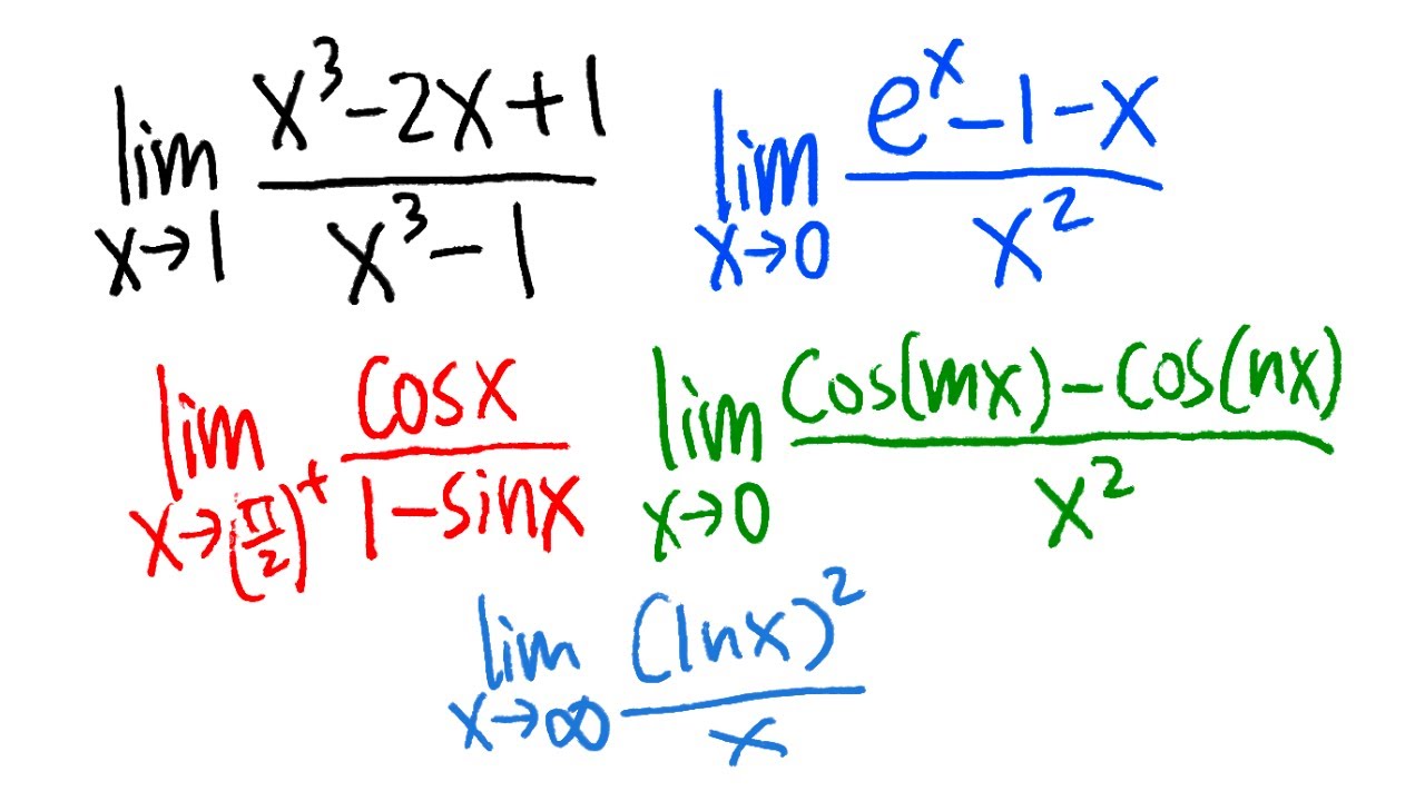 L'Hospital's Rule (5 basic examples)