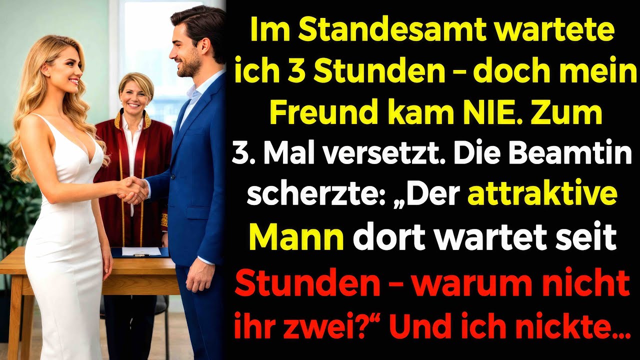 Zum 3. Mal ließ er mich im Standesamt sitzen😡 Die Beamtin: „Heiraten Sie wen anders?“ Ich sagte ja