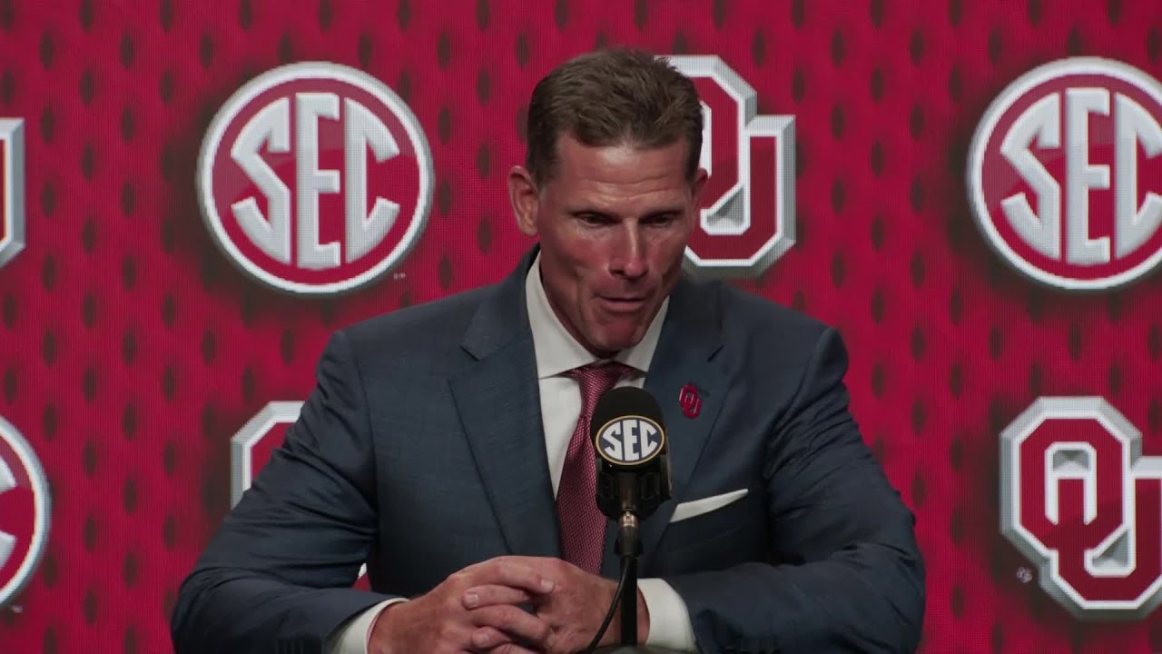 Oklahoma head coach Brent Venables speaks at SEC Media Days