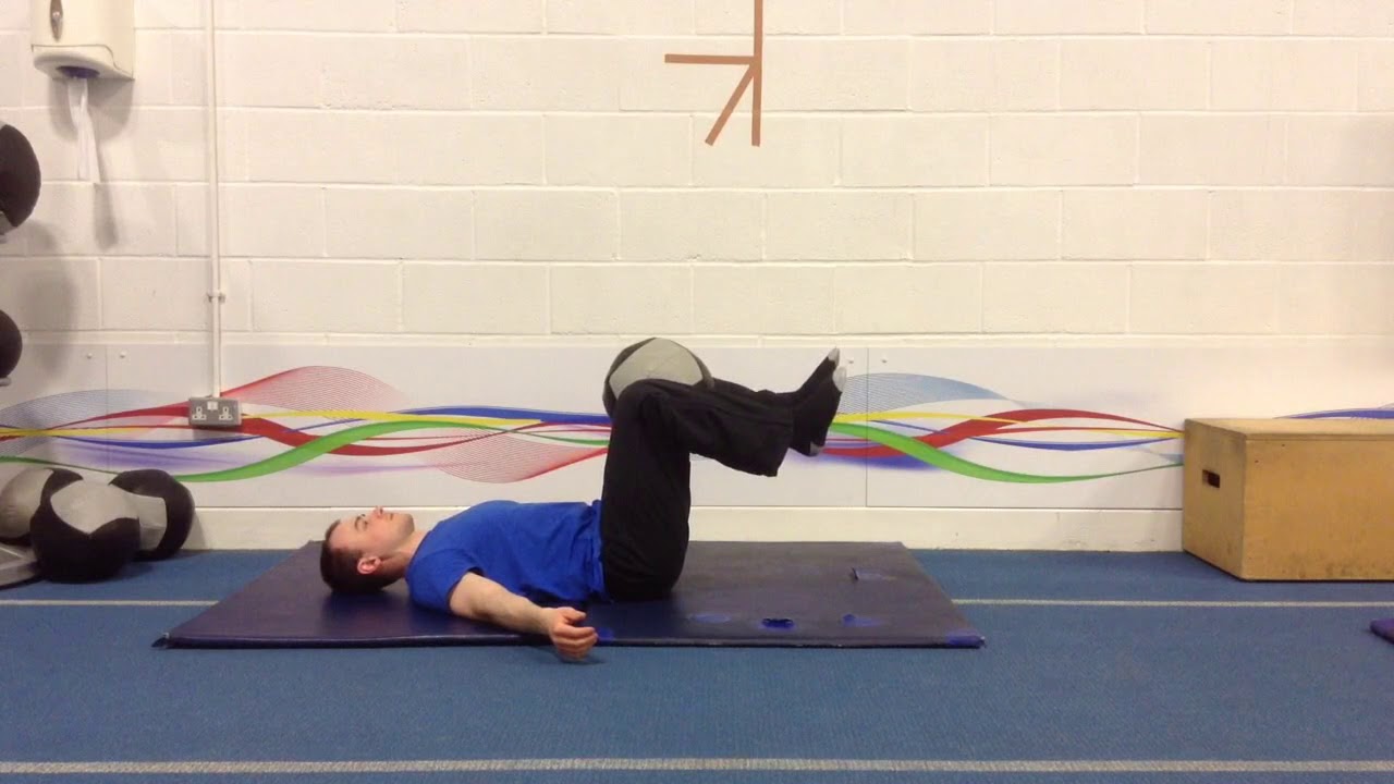 90/90 Adductor Squeeze with Med Ball