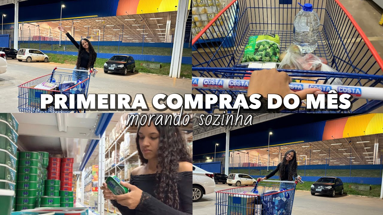 PRIMEIRA COMPRAS DO MÊS | MORANDO SOZINHA AOS 17 ANOS 🏠💗🛒