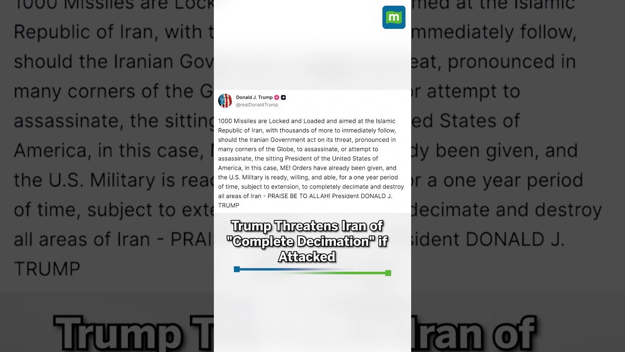 Trump Warns Iran: '1,000 Missiles Locked and Loaded' If Assassination Attempted