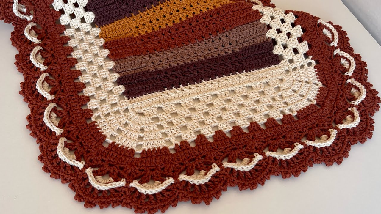 TAPETE ROMANO EM CROCHÊ LINDO E FÁCIL #videoaula #croche #crochet 