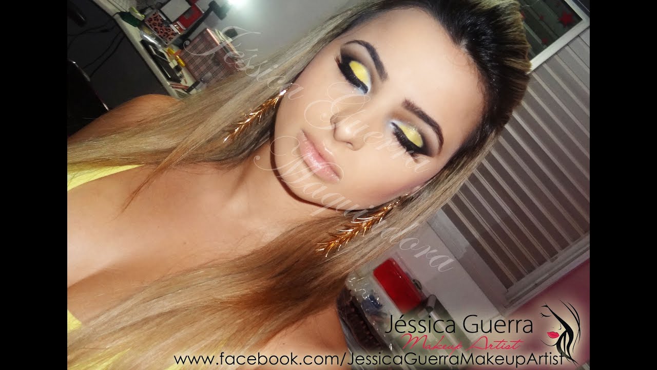 Maquiagem Preto e Amarelo