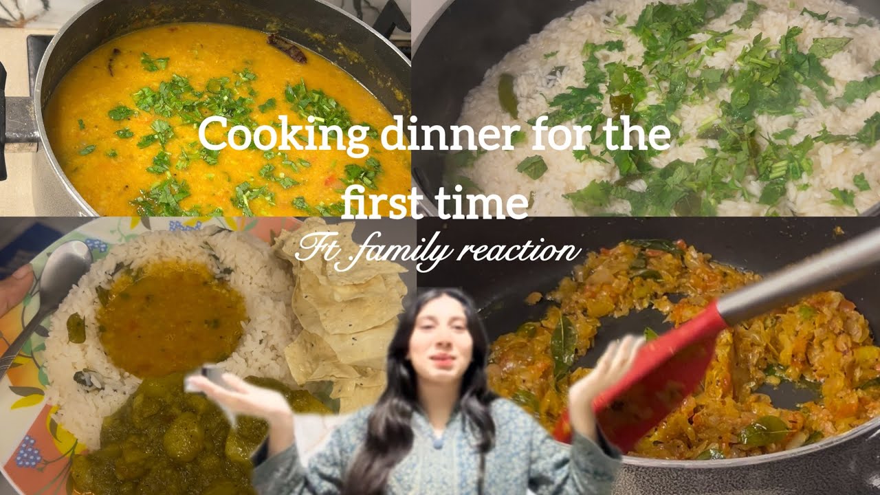 First time cooking dinner | family reactions 🫶🏻 | Kya ye accha bana ? 😨#alizasattar #vlog #bangalore