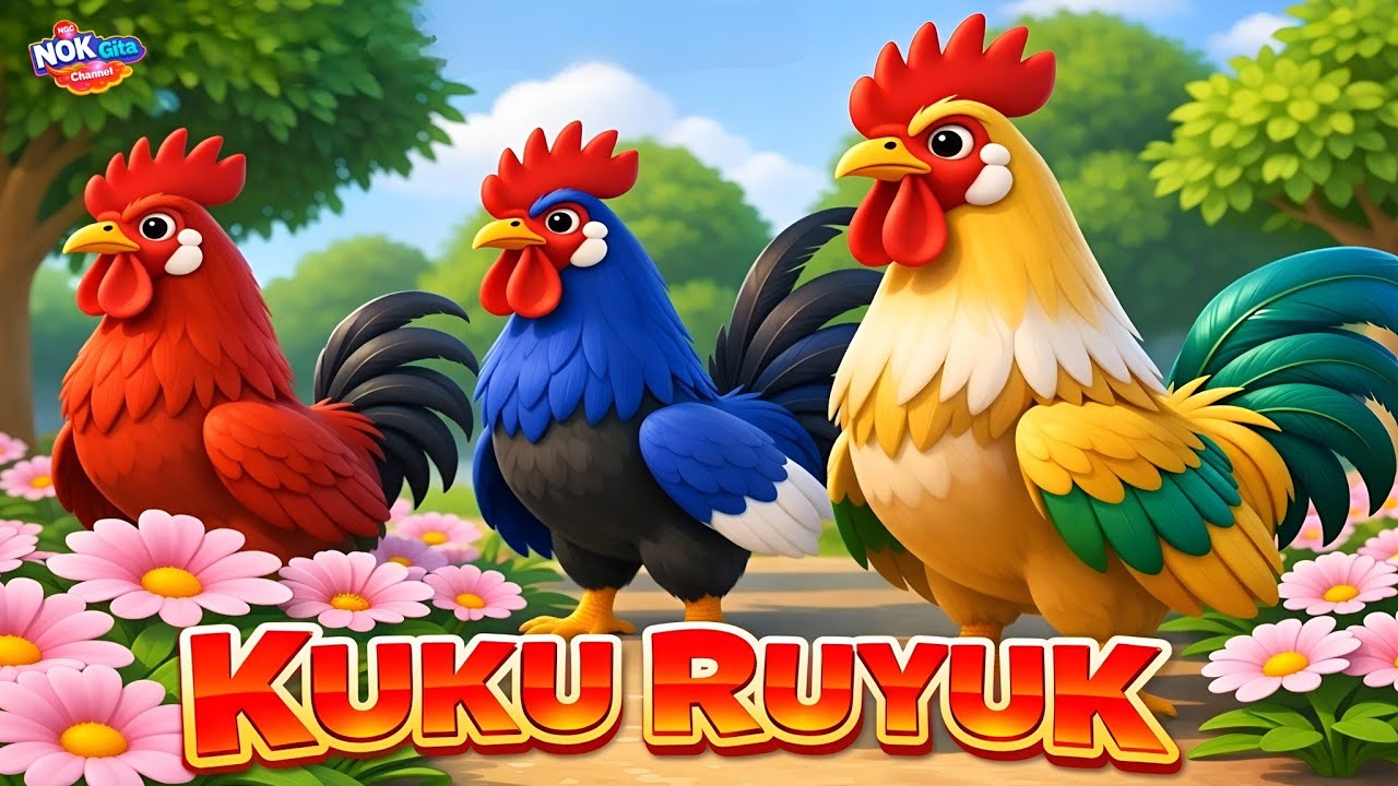 LAGU ANAK 🇮🇩 KUKURUYUK | ROOSTER ANIMATION | OLD MAC DONALD