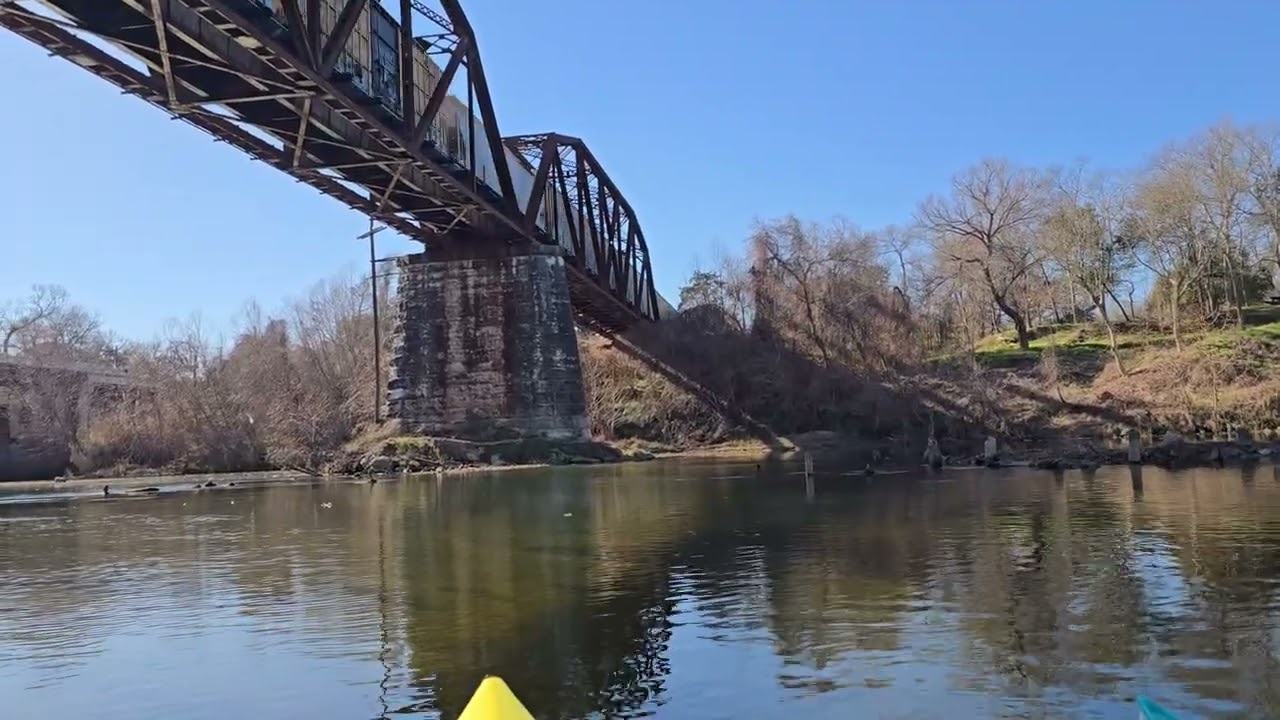Train over the Colorado River in Columbus Texas
