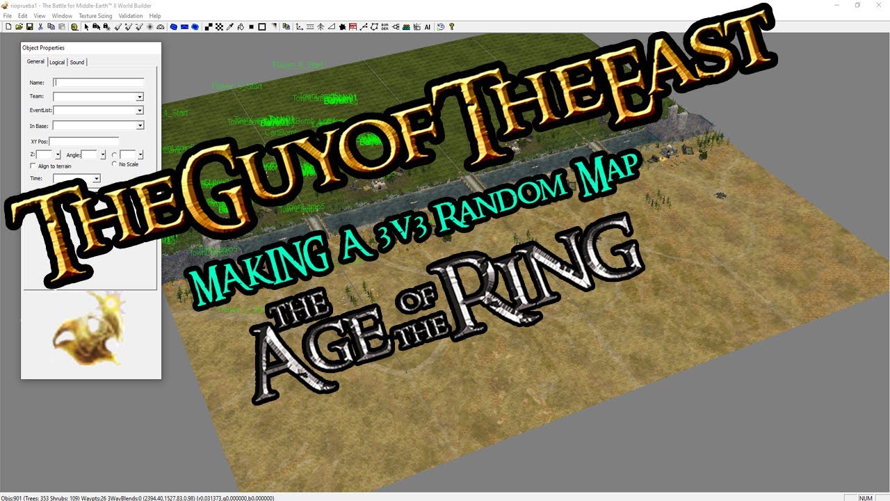 ROTWK AOTR 5.1 Worlbuilder | Making a 3v3 Custom map (Part 1)