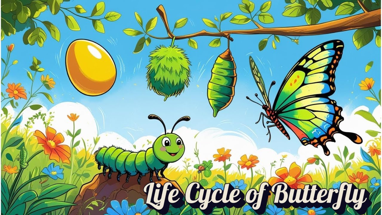 Life Cycle of a Butterfly 🦋 | Fun Science for Kids | Learn with Animation!
