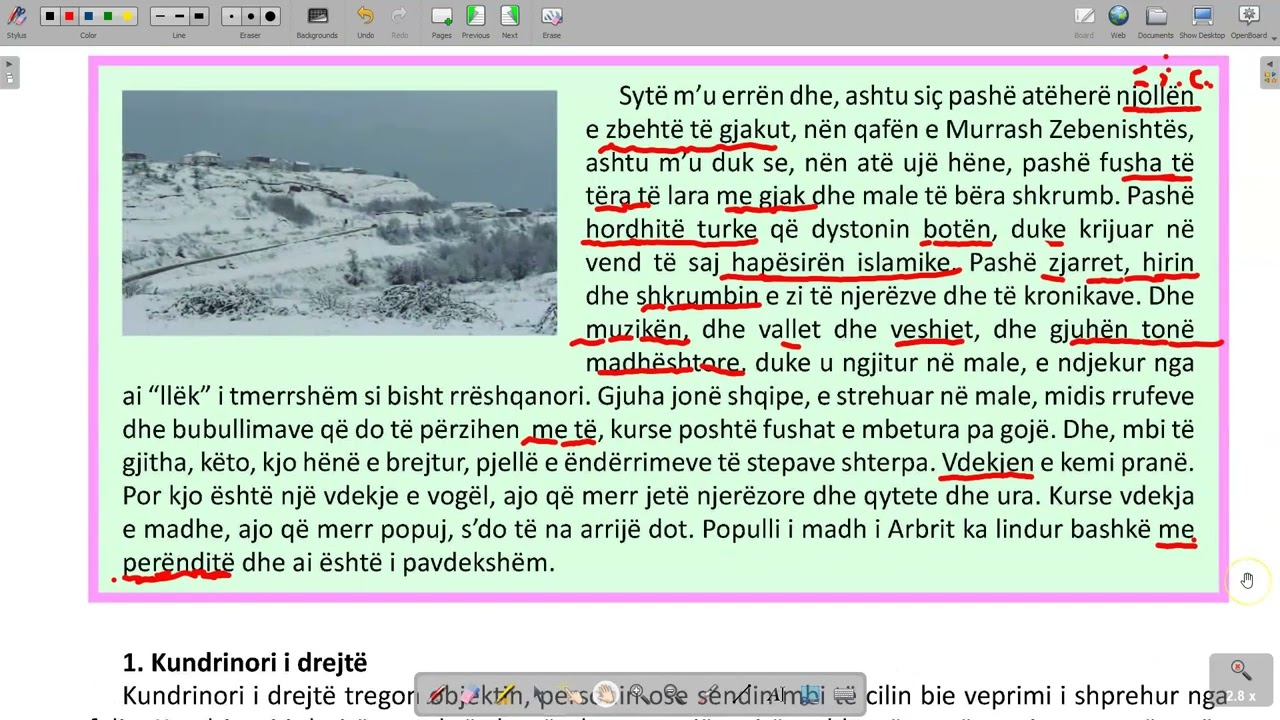 109 Gjuha 9 Filara Mesimi 109 Sintaksë Kundrinori i drejtë dhe i zhdrejtë