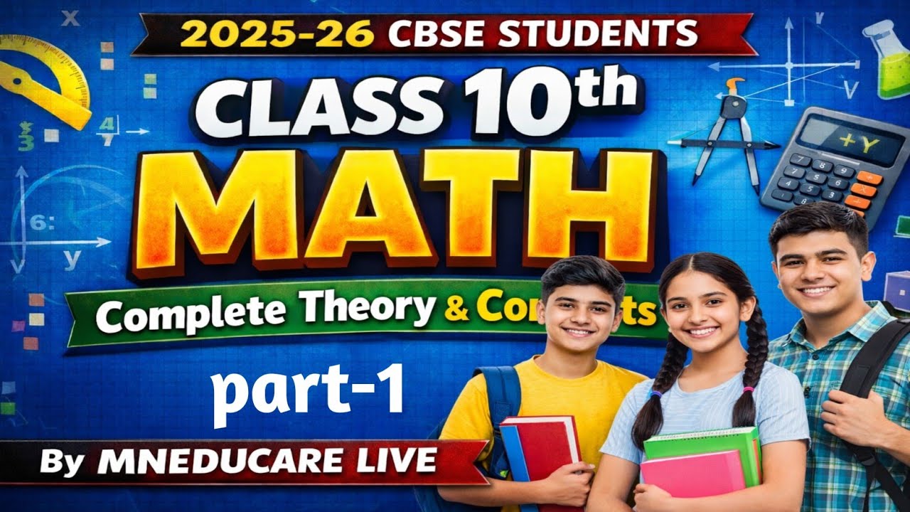 Class 10th Math complete revision //NCERT Math complete concept in one video  #MNEDUCARE LIVE 