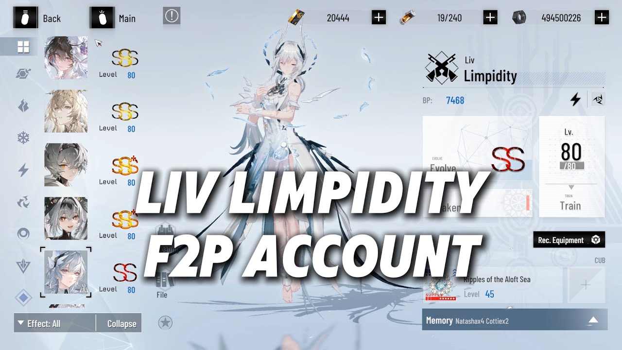 Punishing Gray Raven (Global) Liv Limpidity Banner Pulls/Character Build F2P Account #f2p #pgr