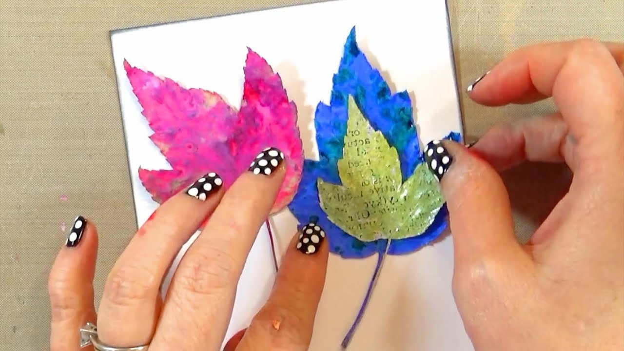 Pressed Leaves Art - Mixed Media Style