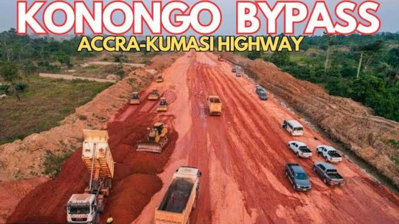 New Konongo Bypass Project Progress on Kumasi Accra Highway in Ghana.