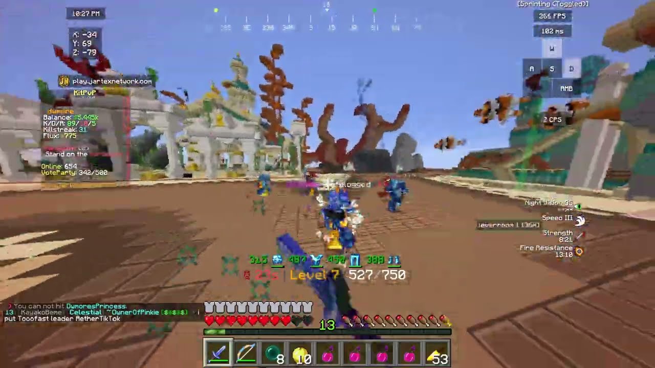 Minecraft Jartex Network Kit pvp Destroying ranked players